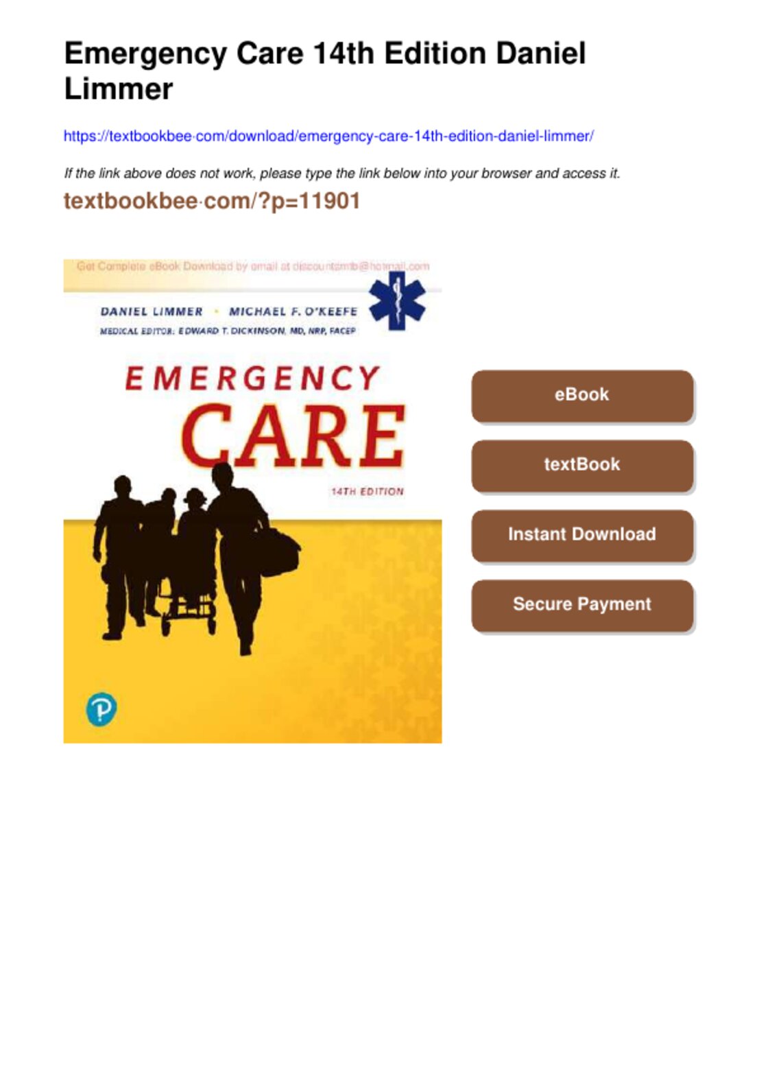 Emergency Care, 14th Edition