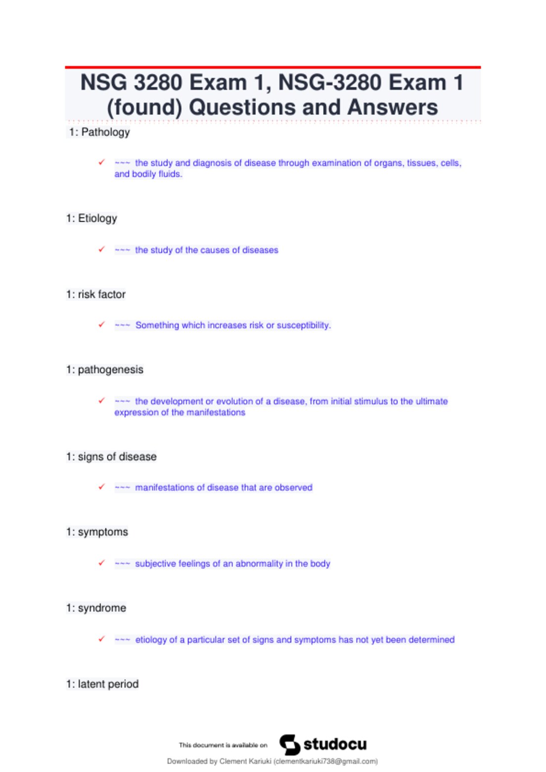 nsg 3280 exam 1 preview