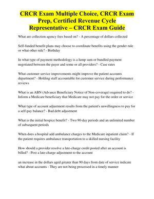 CCR Exam Questions and Answers | Updated Critical Care Nursing Study Guide