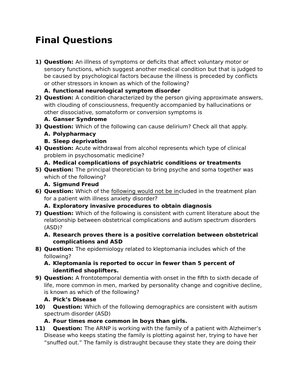 NRNP 6665 Week 11 Final Exam Questions and Answers | Comprehensive Study Guide