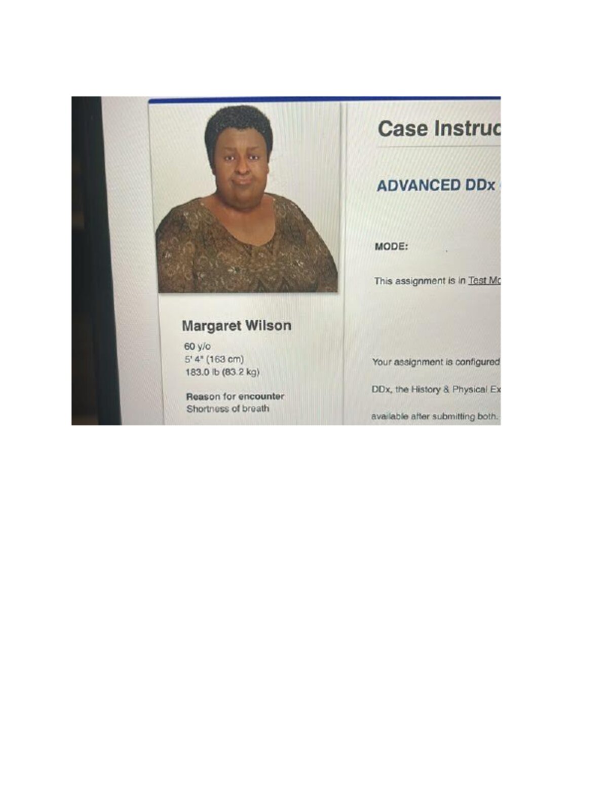 iHuman Margaret Wilson Shortness of Breath Heart Failure 60-Year-Old Answers | Complete Case Study & Clinical History Feedback preview