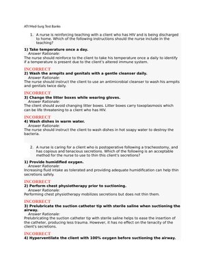 ATI Med-Surg Nursing Practice Questions & Study Guide (2026/2027 Updated)
