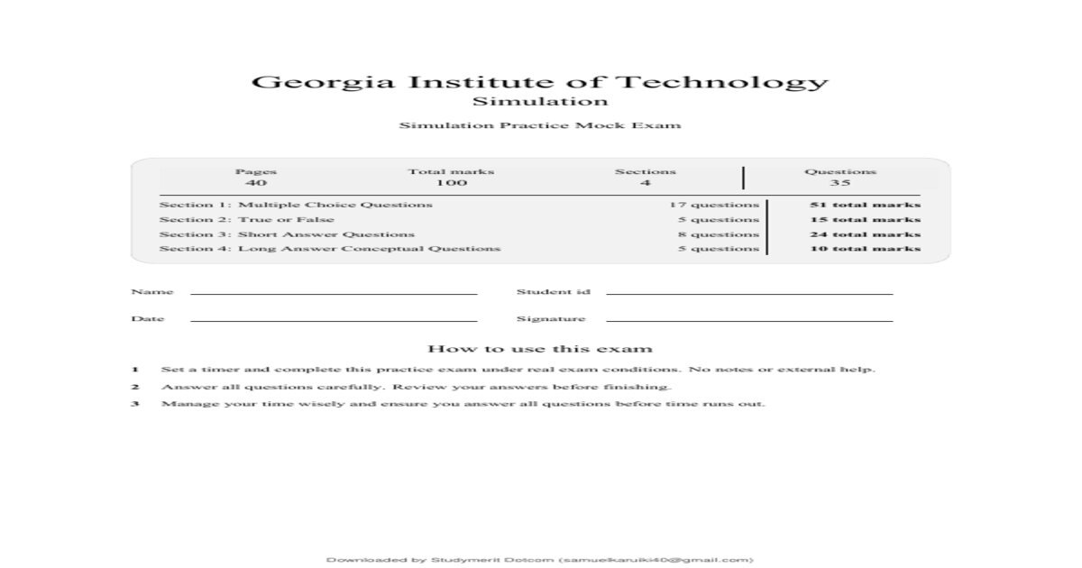 ISYE 6644 OH Exam 1 Solutions – Spring 2026 - Georgia Institute Of Technology.