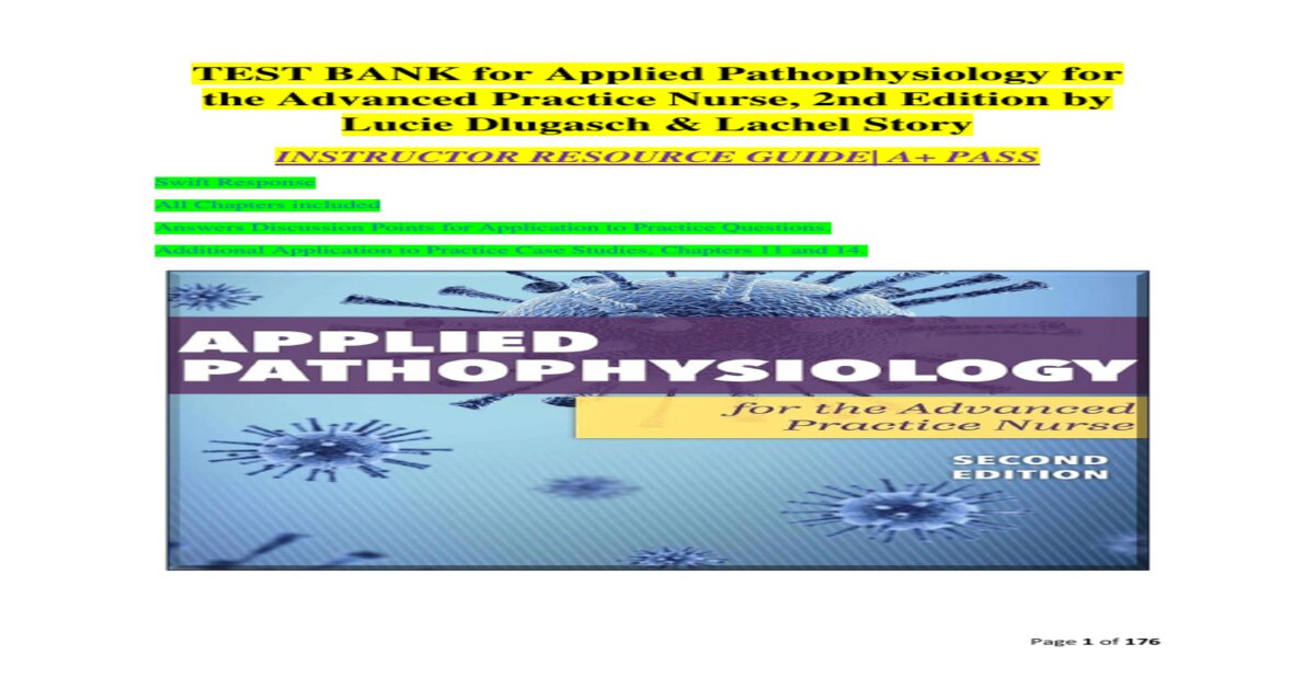 Test bank for applied pathophysiology for the advanced practice nurse