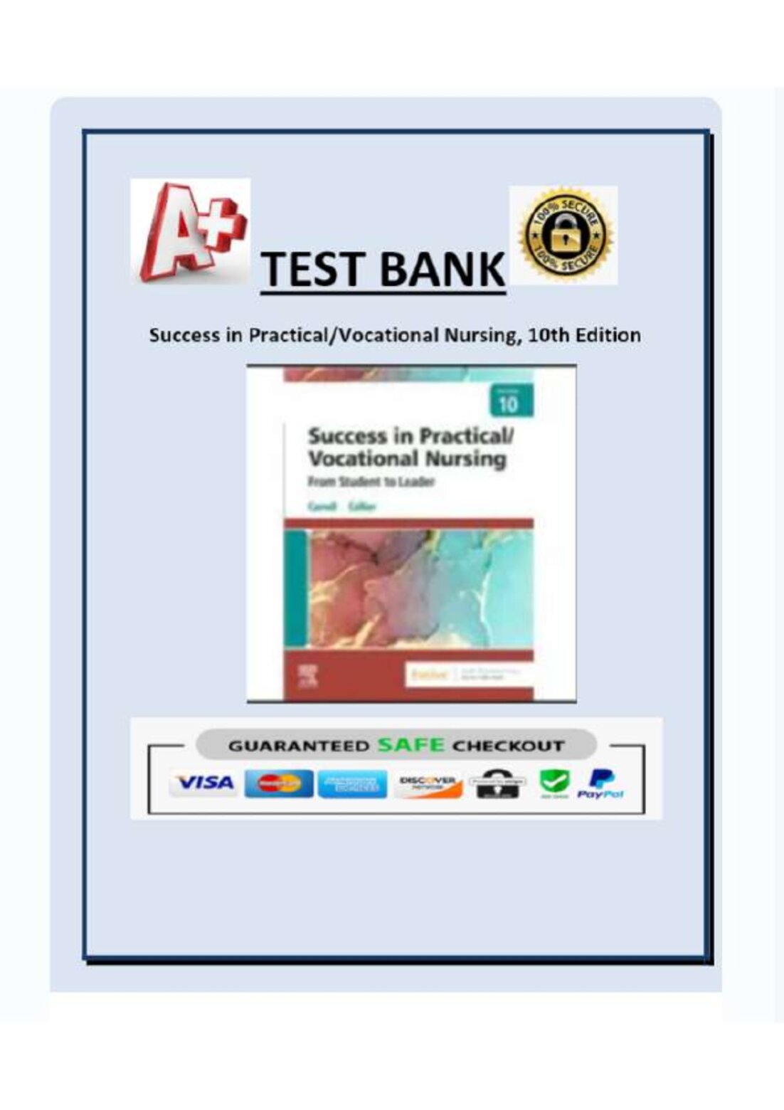 Success in Practical/Vocational Nursing 10th Edition preview