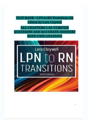 LPN to RN Transitions (6th Edition) – Nursing Education, Transition to Professional Practice