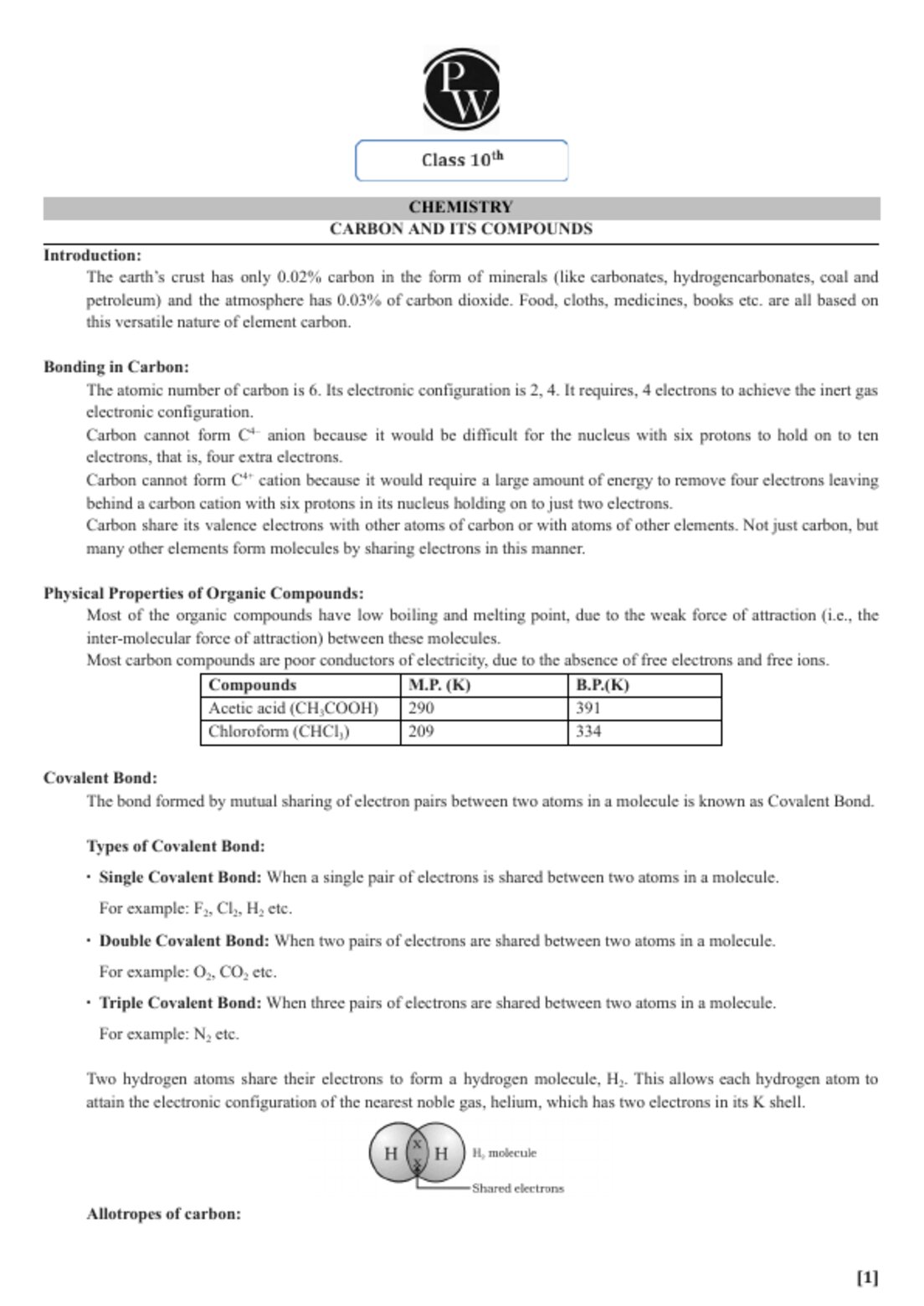 Class 10 Chemistry Chapter 4(Carbon and Its Combounds preview