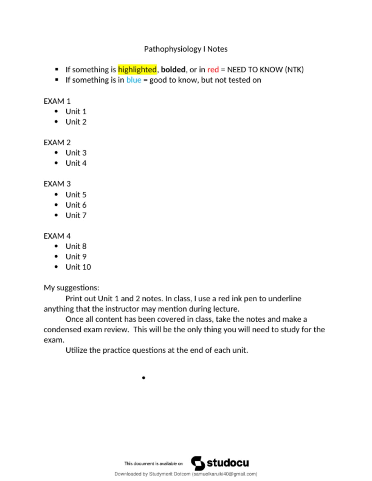 Patho 1 exam NSG 3280