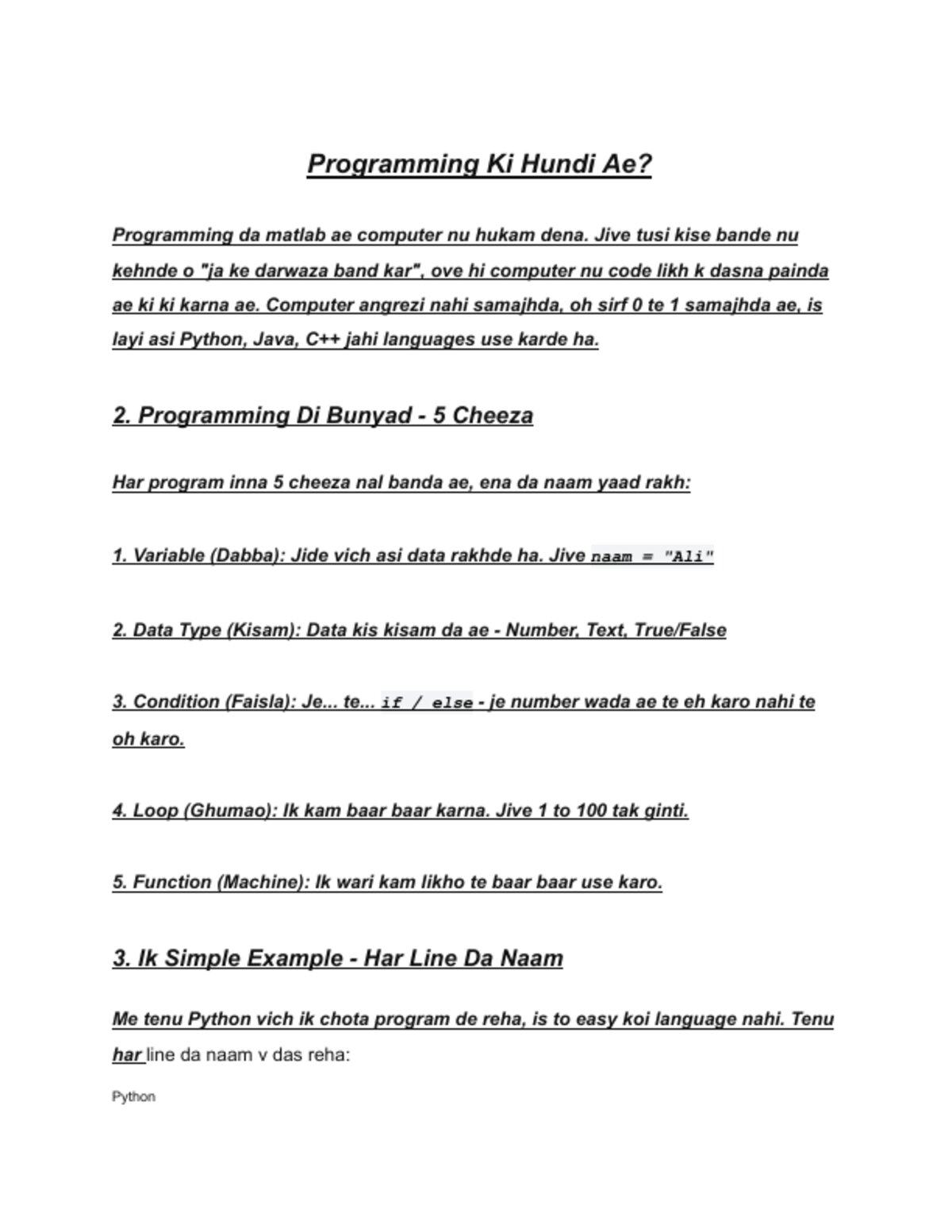 PROGRAMING preview