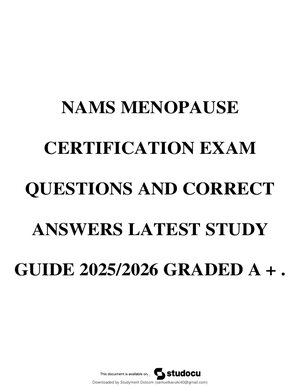 NAMS Menopause Study Guide & Practice Questions (2025/2026)