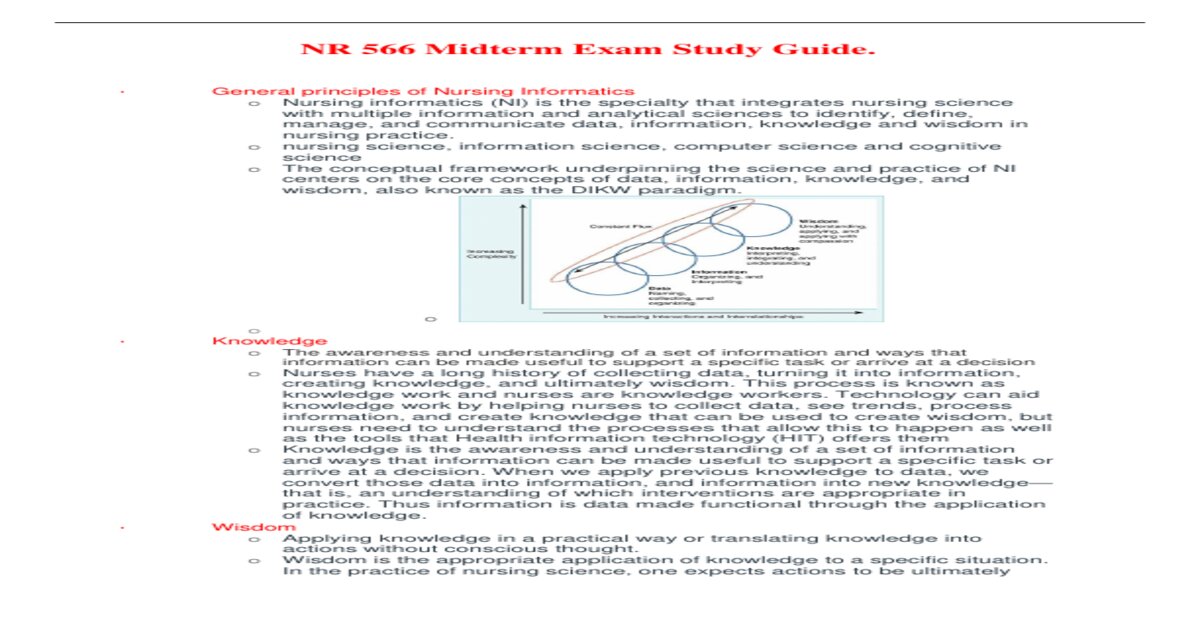 NR 566 Midterm Exam Study Guide.