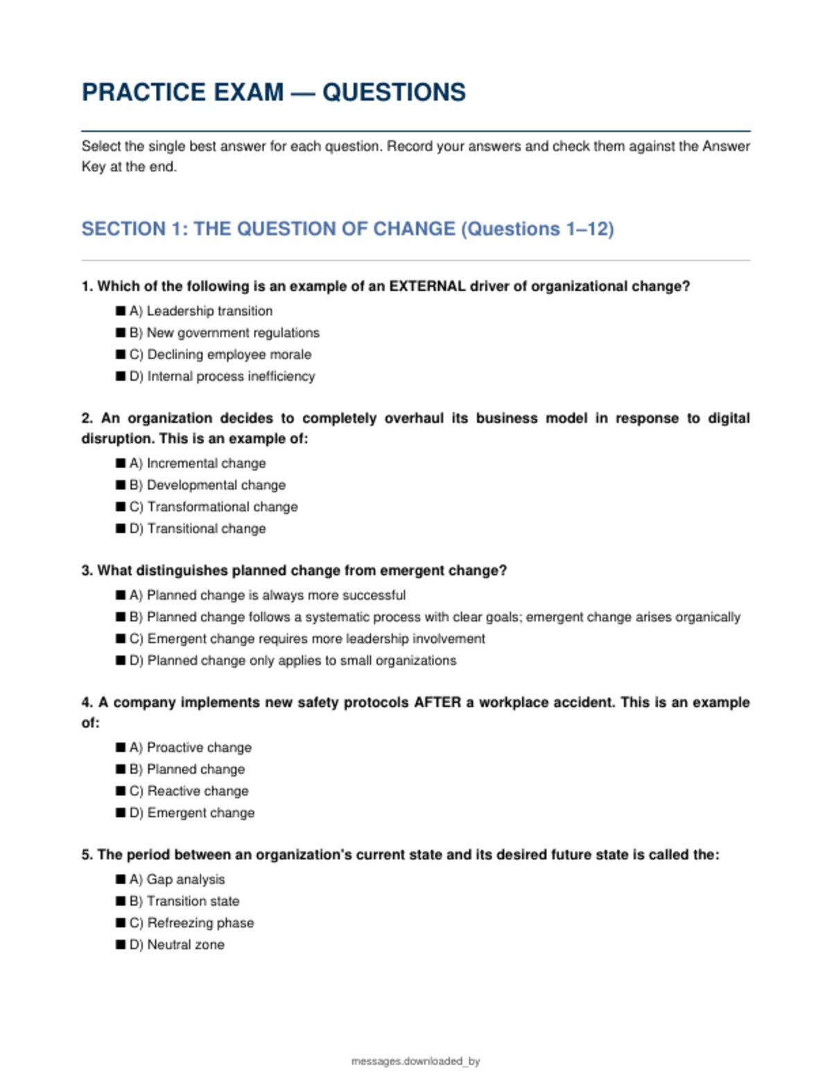 WGU C208 FINAL OA ACTUAL STUDY GUIDE 2026/2027| Updated Questions and Answers | Solution preview