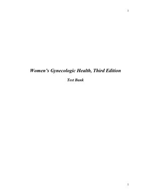 Women’s Gynecologic Health 3rd Edition Test Bank Questions and Answers