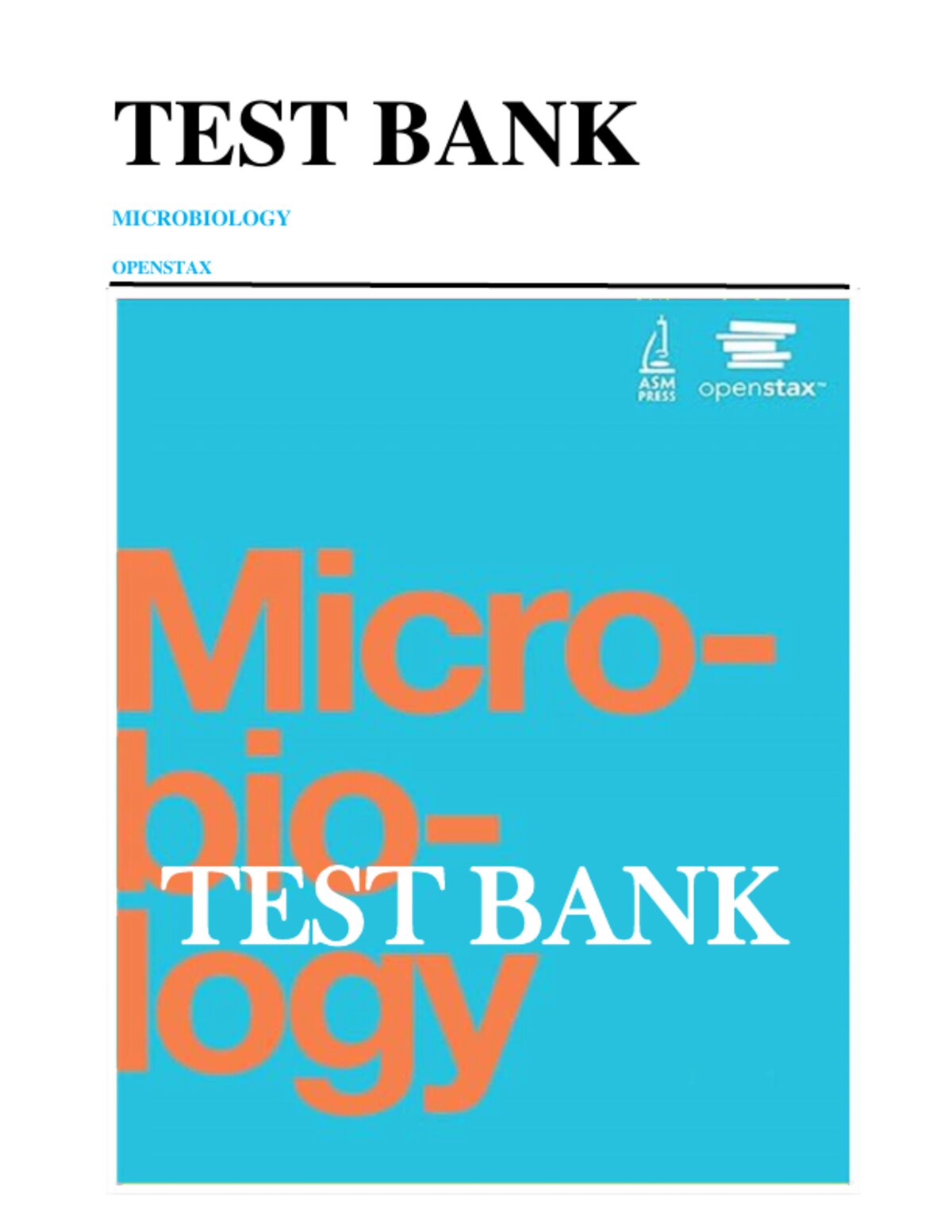 OpenStax Microbiology Test Bank | Complete Chapters 1–26 | Verified Practice Questions & Correct Answers | Latest Edition | Graded A+ preview
