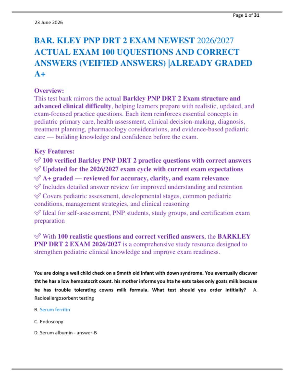 BAR. KLEY PNP DRT 2 EXAM NEWEST 2026/2027  ACTUAL EXAM 100 UQUESTIONS AND CORRECT  ANSWERS (VEIFIED ANSWERS) |ALREADY GRADED  A+