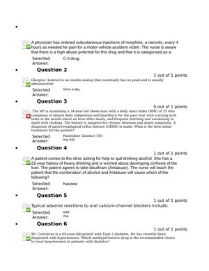 Walden University NURS 6521 Pharmacology Midterm Exam Questions and Answers | Study Guide