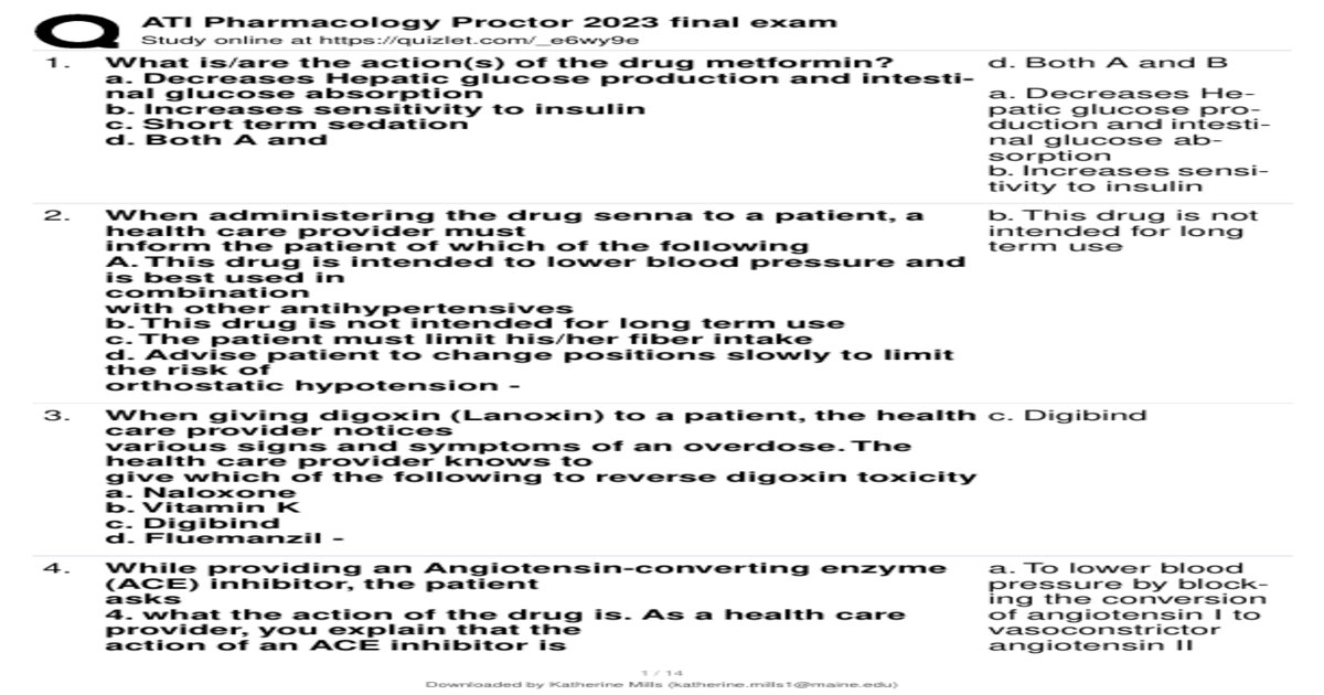 ATI PN Pharmacology Level 3 Proctored Exam 2023 with NGN All 60 Questions With Answers