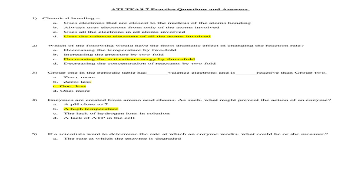 ATI TEAS 7 2026 FULL VERSION WITH (READING, SCIENCE, MATH, ENGLISH AND LANGUAGE USE) TO PASS