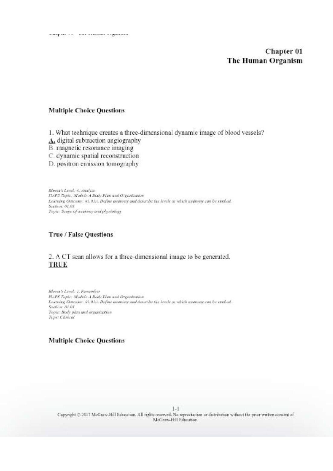 Test Bank for Seeleys Anatomy and Physiology 11th Edition By VanPutte | Verified All Chapters (1-20) | Newest Version 2024 A+