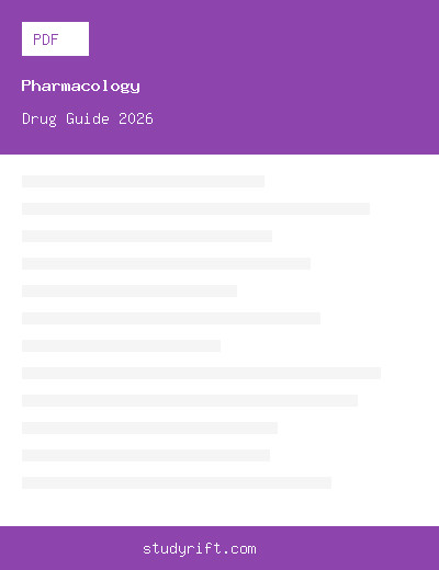 Pharmacology Drug Guide 2026 — Complete Drug Classes Mechanisms Nursing Considerations