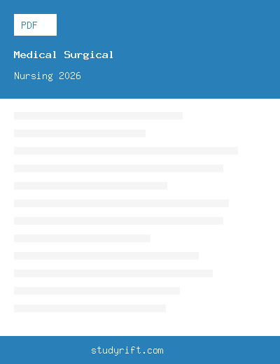 Medical Surgical Nursing 2026 Complete Study Guide — 350 NCLEX-Style Questions with Rationales