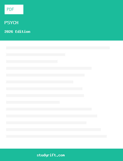 Cognitive Psychology 2026 Complete Exam Prep Memory Learning Perception