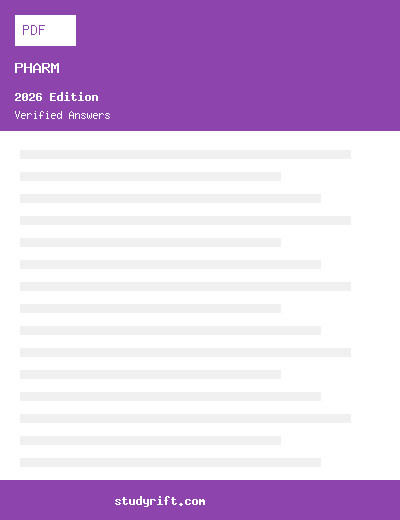PHARM 220 Quiz 2026/2027 Guaranteed Pass Complete Questions Answers