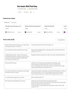 NRA Basic Range Safety Officer (RSO) Study Guide – 2025/2026 Practice Questions