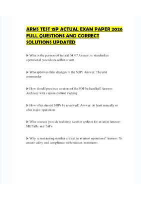 ARMS Test 15P Study Guide 2026 – Practice Questions and Review Notes
