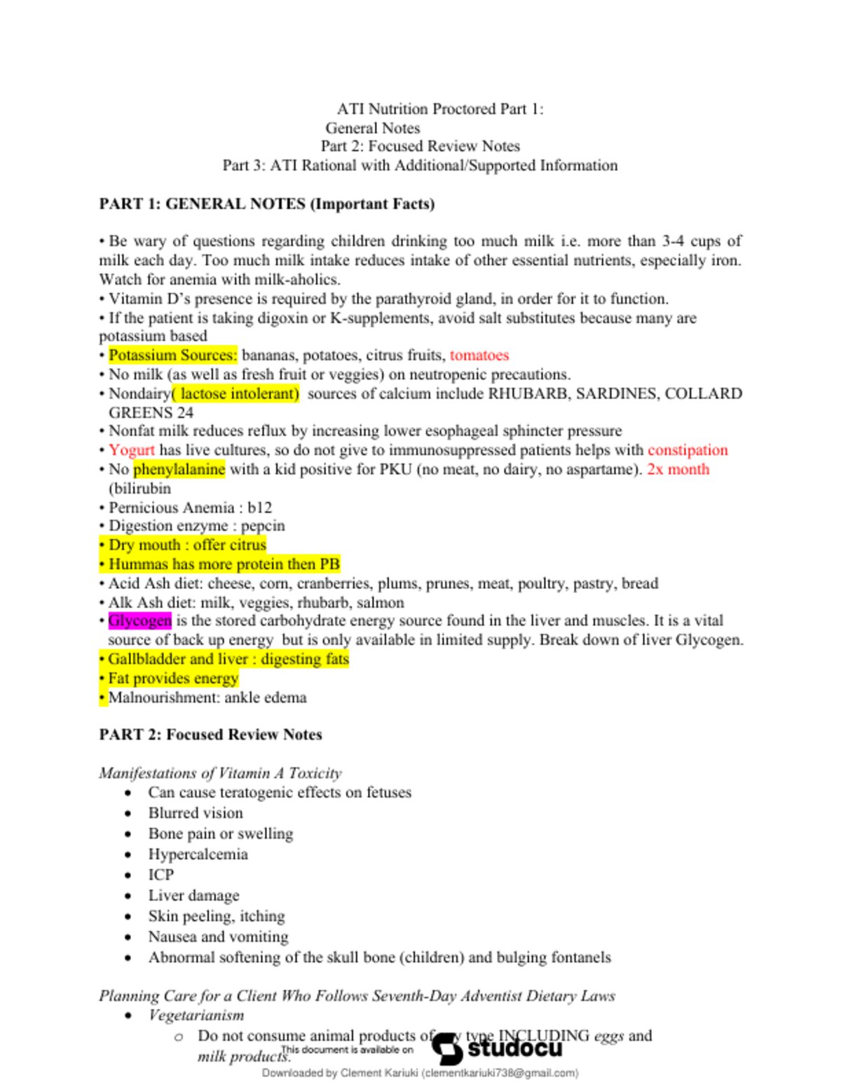 ATI Nutrition Proctored Exam (2026/2027) – ATI Nutrition Proctored Comprehensive Examination preview