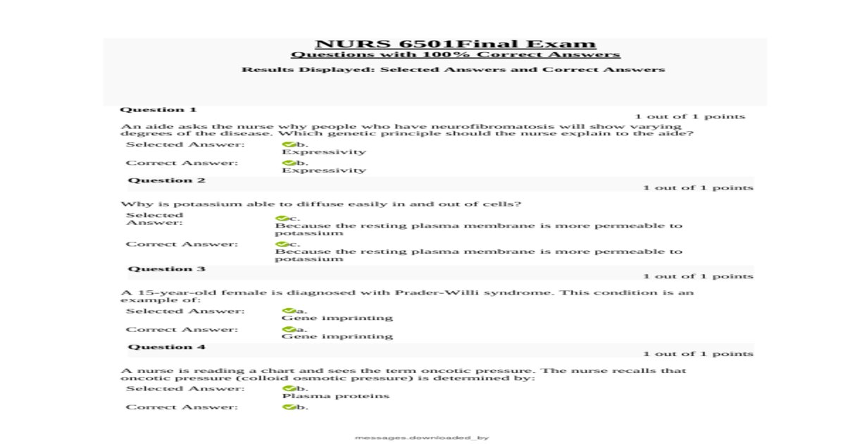 NURS 6501 Final Exam — Healthcare Exam (Elaborations)