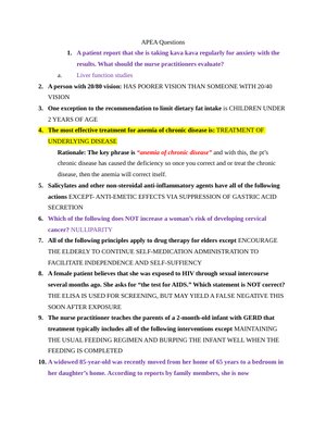 NR 603 Week 4 APEA Predictor Exam Review Questions & Answers | Latest Practice Test Guide